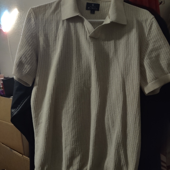 Ben Sherman Textured Cream Polo Shirt - Picture 1 of 4